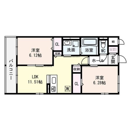 出戸駅 徒歩11分 2階の物件間取画像